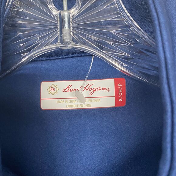 Ben Hogan Jacket Womens Small Blue Vest Mixed Media Full Zip Mock Neck Golf - Picture 2 of 7